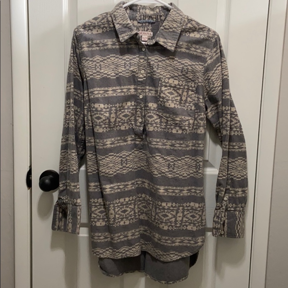 Merona Pullover Button Down Flannel - image 2